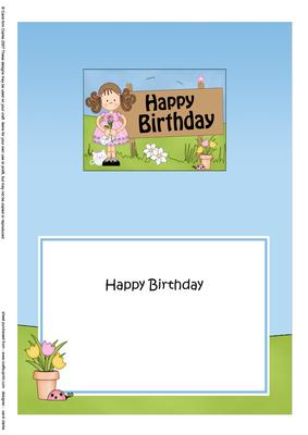 5x7 Girlz Zoe's Teddy Birthday Matching Insert