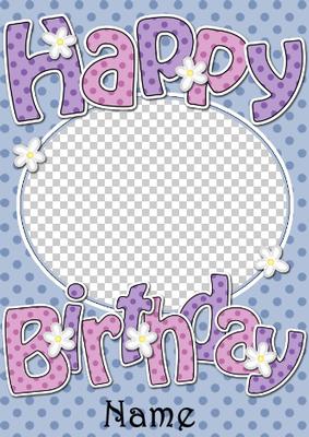 Birthday Dots & Flowers Photo Upload Card