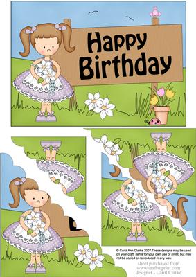 5x7 Girlz Liz Birthday Scallop Corner