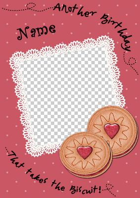 Birthday Jammy Dodgers Biscuits Photo Upload Card