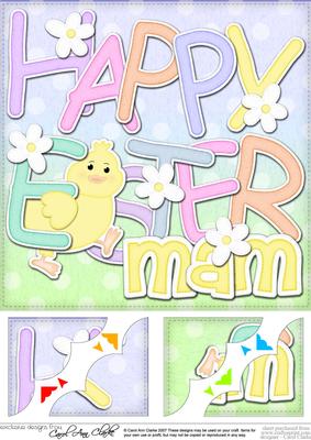 8x8 Happy Easter Mam Easter Chick Felties