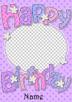 Birthday Dots & Flowers Photo Upload Card