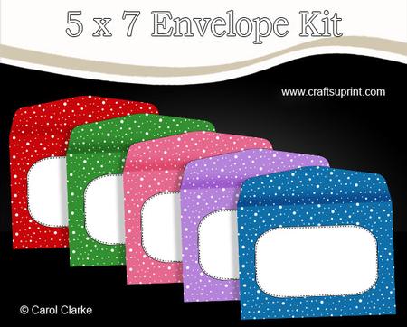 5 x 7 Deep Shades Christmas Snow Envelopes Kit