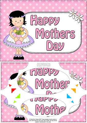 A5 Girlz Suzi Mothers Day Dots Scallop Corners & Pyramage