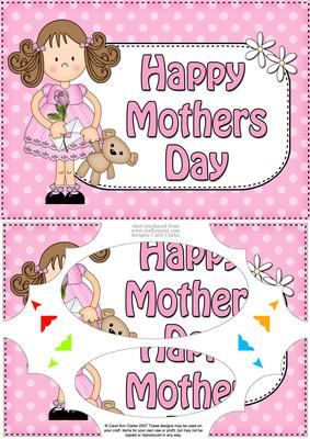 A5 Girlz Zoe Mothers Day Dots Scallop Corners & Pyramage