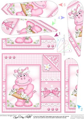 Hilda Hippos Bonnet Fan Pyramage Topper