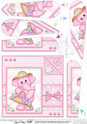 Lola Elephants Bonnet Fan Pyramage Topper