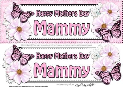 Large Dl Mothers Day Mammy Floral Butterflies 3D Decoupage