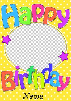Birthday Stars Photo Upload Card