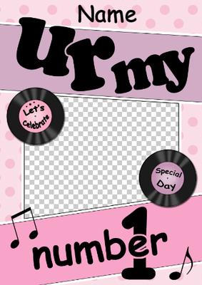 U R My No 1 Record Photo Upload Card