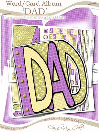 Dad Word Book Kit in Purple Amd Green