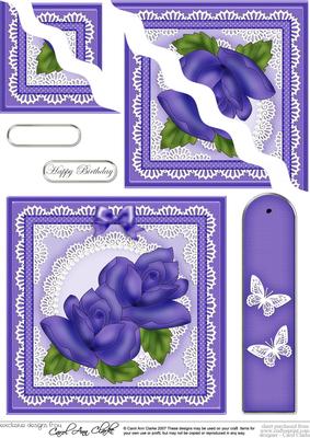 Just Roses Quick Card with Wavy Corner Side Stacker Topper