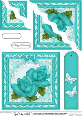 Just Roses Quick Card with Wavy Corner Side Stacker Topper