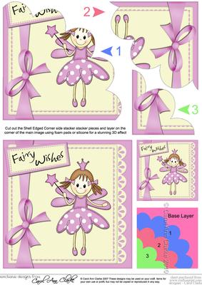 Fairy Twinkletoes & Lace Shell Edged Corner Side Stacker