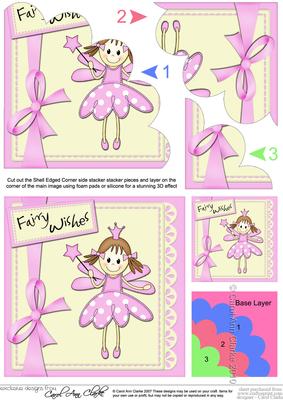 Fairy Twinkletoes & Lace Shell Edged Corner Side Stacker