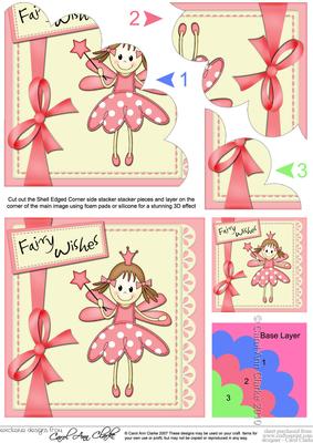 Fairy Twinkletoes & Lace Shell Edged Corner Side Stacker