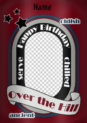 Over the Hill Beer Can Birthday Photo Upload Card