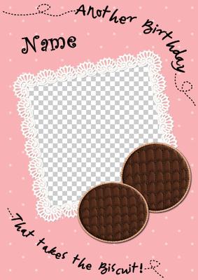 Birthday Chocolate Digestives Biscuits Photo Upload Card