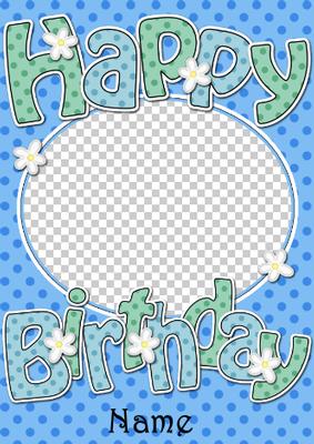Birthday Dots & Flowers Photo Upload Card