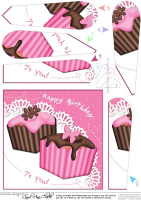 Fondant Fancies Birthday Cakes Fan Pyramage Topper
