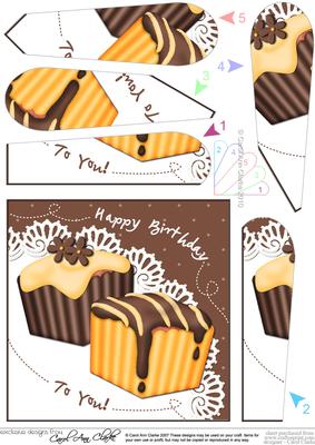 Fondant Fancies Birthday Cakes Fan Pyramage Topper