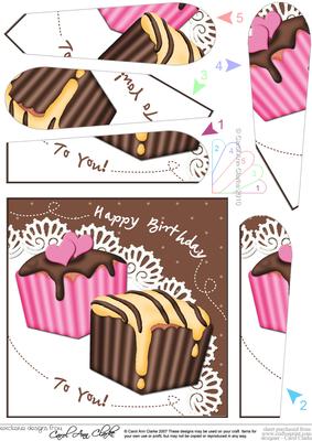 Fondant Fancies Birthday Cakes Fan Pyramage Topper
