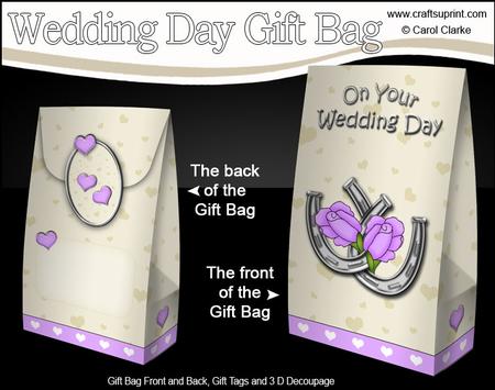 3D Wedding Day Horse Shoes Gift Bag Mini Kit
