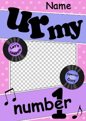 U R My No 1 Record Photo Upload Card