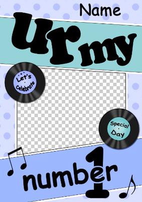 U R My No 1 Record Photo Upload Card