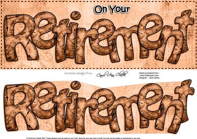 Large Dl Retirement Clocks 3D Decoupage