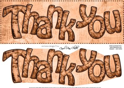 Large Dl Thank You Clocks 3D Decoupage
