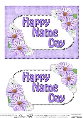 5x7 Birthday Happy Name Da Daisies 3D Step by Step Decoupage