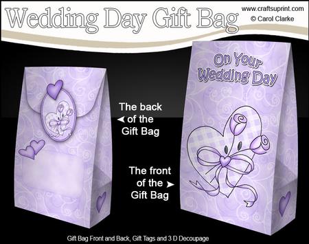 3D Wedding Day Heart Gift Bag Mini Kit