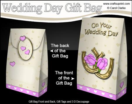 3D Wedding Day Horse Shoes Gift Bag Mini Kit