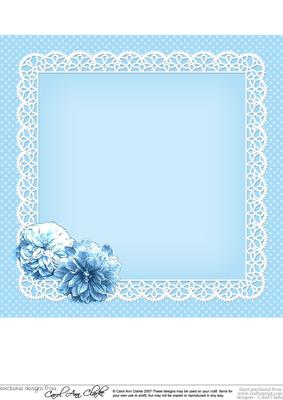 8 x 8 Flowers Butterflies & Lace Matching Insert Panel