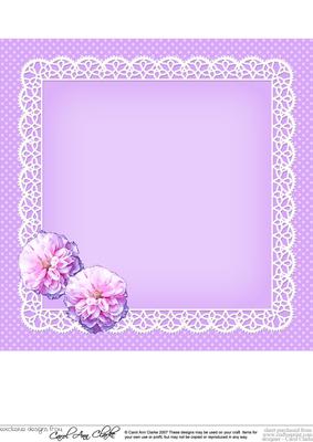 8 x 8 Flowers Butterflies & Lace Matching Insert Panel