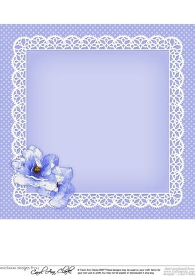 8 x 8 Flowers Butterflies & Lace Matching Insert Panel
