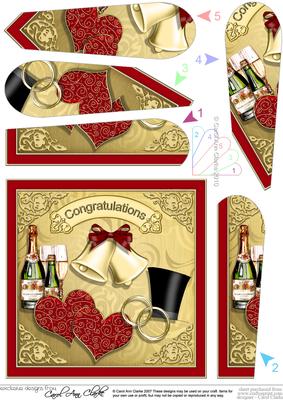 Wedding Day Fan Pyramage Topper