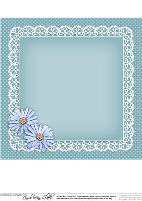 8 x 8 Flowers Butterflies & Lace Matching Insert Panel