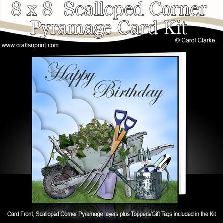 8 x 8 Gardening Birthday Scalloped Corner Kit