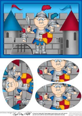 A5 Old Man Bert the Knight Oval Pyramage Topper