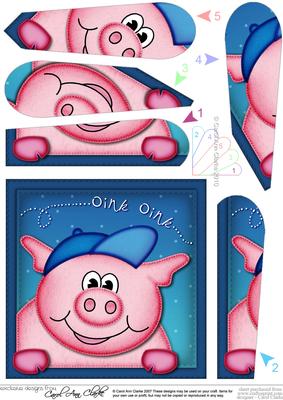 Ziggy Piggy Fan Pyramage Topper