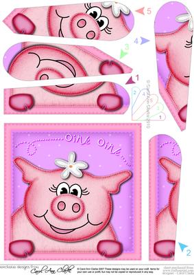 Zoe Piggy Fan Pyramage Topper
