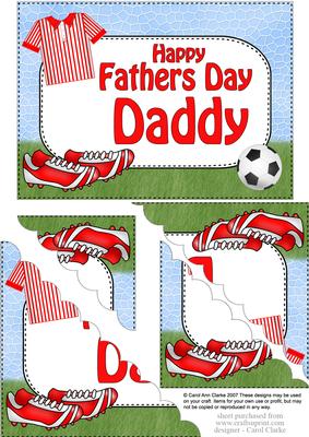 5x7 Football Fathers Day Daddy Scallop Corner Stacker
