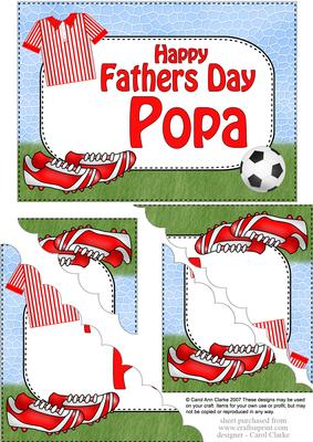 5x7 Football Fathers Day Popa Scallop Corner Stacker