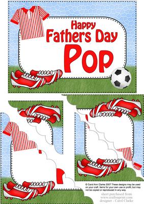 5x7 Football Fathers Day Pop Scallop Corner Stacker