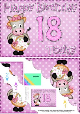 5x7 18th Birthday Gigi Horse Scallop Corner