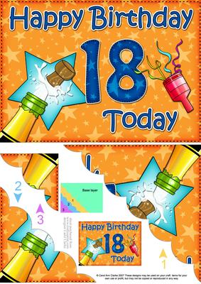 5x7 18th Birthday Celebrations Scallop Corner