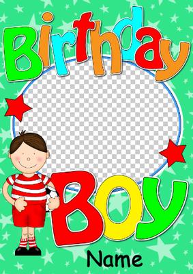Birthday Boy Football Photo Upload Card