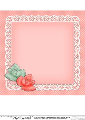8 x 8 Flowers Butterflies & Lace Matching Insert Panel